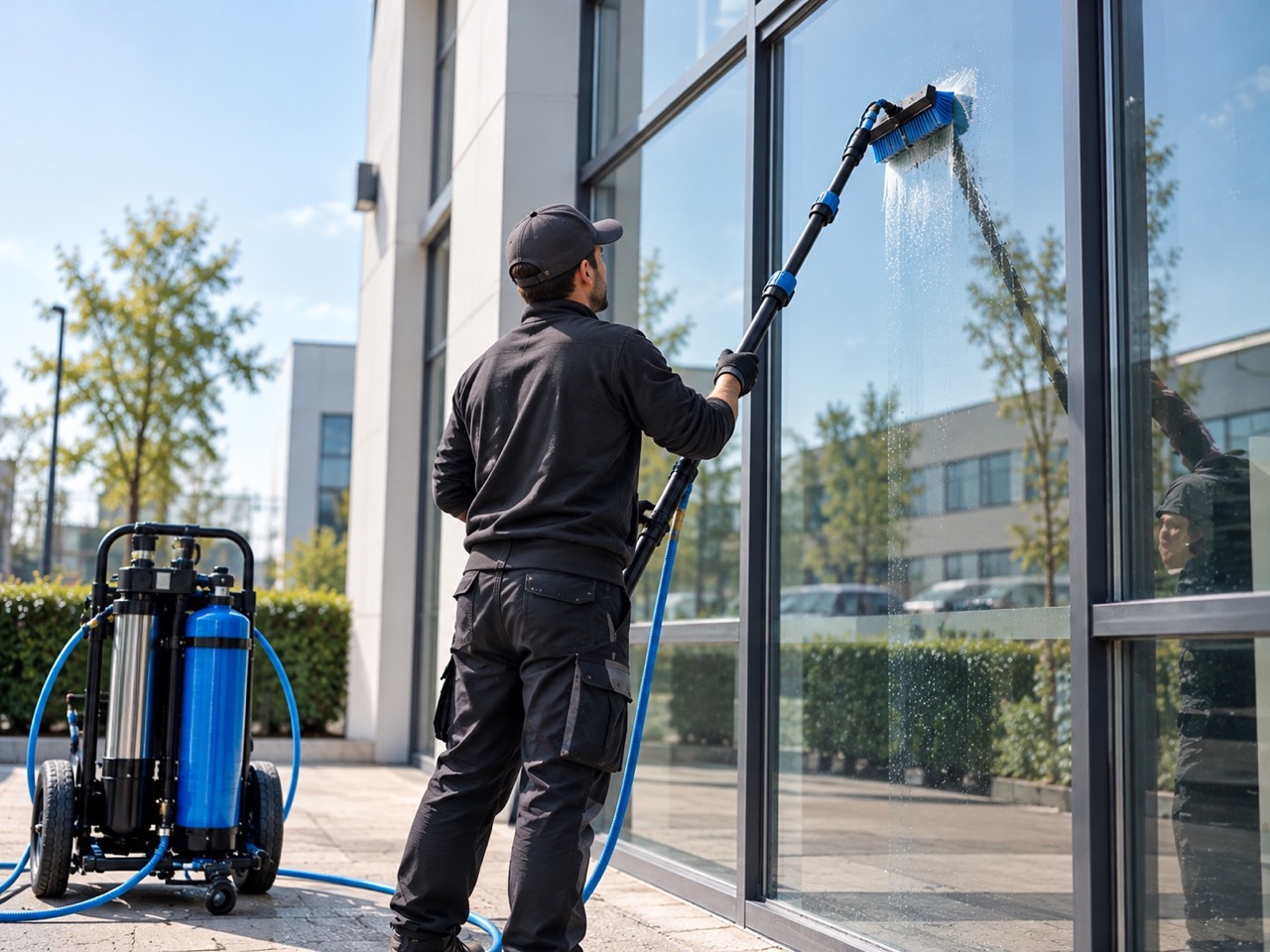 Nettoyage Professionnel De Façade Vitrée Grande